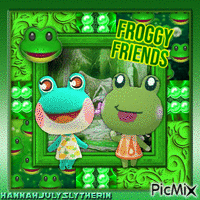 {♥}Froggy Friends - Lily & Sunny{♥} - Zdarma animovaný GIF