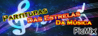 PARTITURAS  DAS  ESTRELAS  DA  MÚSICA - Бесплатный анимированный гифка