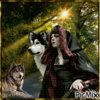 La mujer y el lobo.