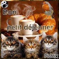 Bon petit déjeuner - Animovaný GIF zadarmo