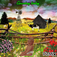 Country baby GIF animé