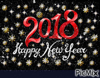 Happy 2018 - Безплатен анимиран GIF