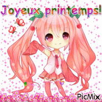 joyeux printemps! - Бесплатни анимирани ГИФ