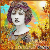 Vintage woman-autumn