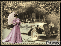 Voiture vintage - Безплатен анимиран GIF