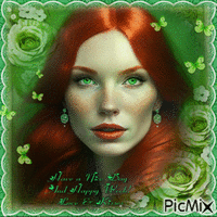 Portrait of red-haired beauty - GIF animado gratis