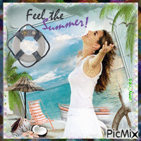 Feel the summer - GIF เคลื่อนไหวฟรี