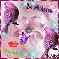 Je t’aime gros bisous - Free animated GIF