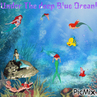 Under The Deep Blue Ocean - GIF animé gratuit