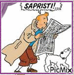 Tintin et Milou par HERGE - Безплатен анимиран GIF