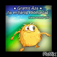 Grattis Åsa 2023 - Zdarma animovaný GIF