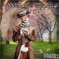 Welcome Spring! - GIF animé gratuit
