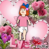 Baby in love land animovaný GIF