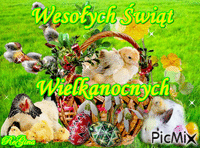 Wesołych Świąt Wielkanocnych - Бесплатный анимированный гифка