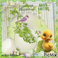 Joyeuses Pâques / Happy Easter geanimeerde GIF