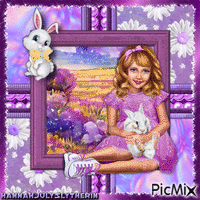 (♠(Girl in Purple Dress with Bunny)♠)