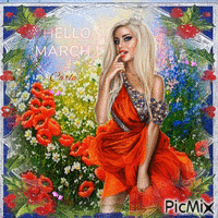Hello March !!!! animeret GIF
