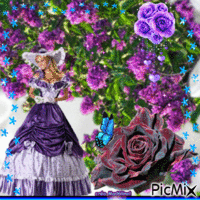 princesse fleurie animovaný GIF