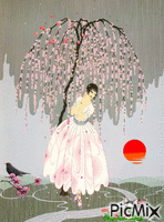 cerisier pleureur animovaný GIF