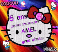 Joeux anniversaire Amel animēts GIF
