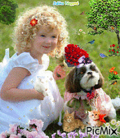 Little girl and her favorites! animált GIF