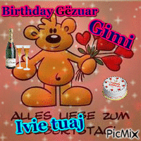 Happy birthday gimi - GIF animé gratuit