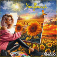 Sunflowers - Ilmainen animoitu GIF