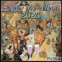 Happy Mew Year 2024! - GIF animado gratis