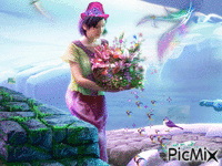 Florista - GIF animé gratuit