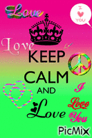 keep calm and LOVE - Kostenlose animierte GIFs