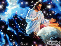 Jesus Protect The World - GIF animé gratuit
