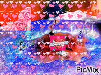 Hearts and flowers - Ilmainen animoitu GIF