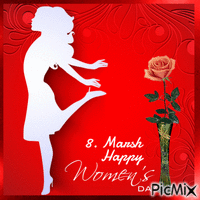 8 March. Happy Womens Day - Ingyenes animált GIF