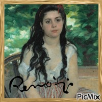 ( La bohémienne) de Pierre-Auguste Renoir GIF animé