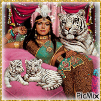 Woman with Tigers