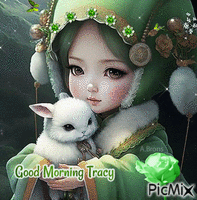 Green Good Morning - Ingyenes animált GIF