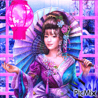 Belle geisha animoitu GIF