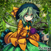 leafy koishi animuotas GIF
