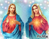 Jesús y María - GIF animate gratis