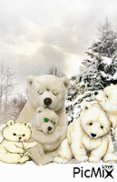 familia de osos animovaný GIF