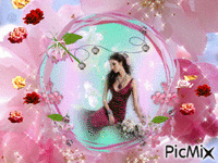 femme rose - Bezmaksas animēts GIF