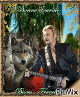 Johnny Holliday et le loup анимиран GIF