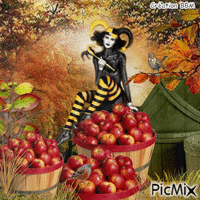 La récolte des pommes par BBM GIF animé