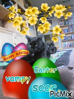 Easter kitty;s Gif Animado