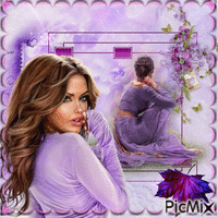 femme violet - Δωρεάν κινούμενο GIF