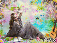 relax woman 动画 GIF