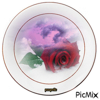 rose dans la neige - Безплатен анимиран GIF