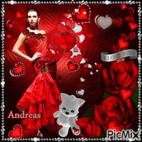 Red dress... - GIF animé gratuit
