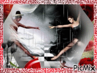 blanc noir rouge - Gratis animerad GIF