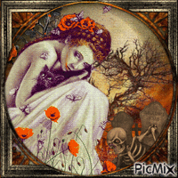 Halloween - Portrait gothique. - Gratis animerad GIF